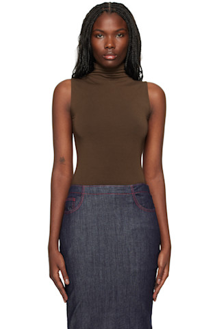 【関税込み】Wolford ブラウン Viscose String ボディスーツ 242017F358013_1.jpg