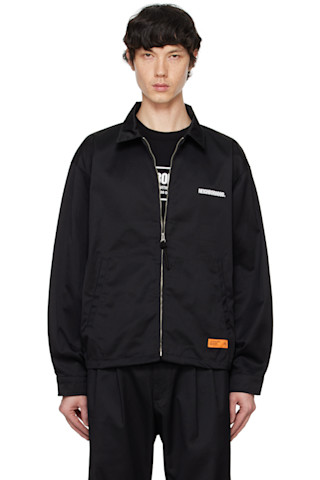 Black Zip Work Jacket by Neighborhood on Sale Black Zip Work Jacket by Neighborhood on Sale