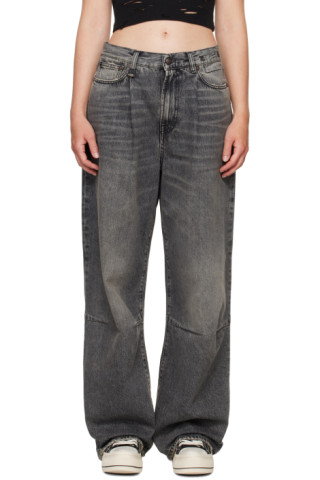 SSENSE Exclusive Gray Wayne Articulated Knee Jeans by R13 on SSENSE Exclusive Gray Wayne Articulated Knee Jeans by R13 on