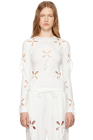 【関税込み】J.Kim ホワイト Petal トップス 242023F110000_1.jpg