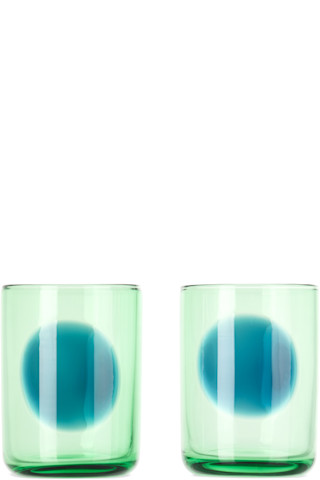 The Conran Shop - Green & Blue Dot Tumbler Set