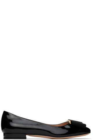【送料&関税込】Tom Ford Black Leather Ballerinas Black Leather & Gros Grain Audrey Ballerina Flats by TOM