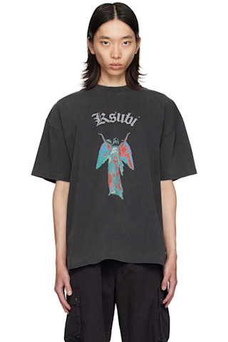 Black Angelik Excess T-Shirt by Ksubi on Sale