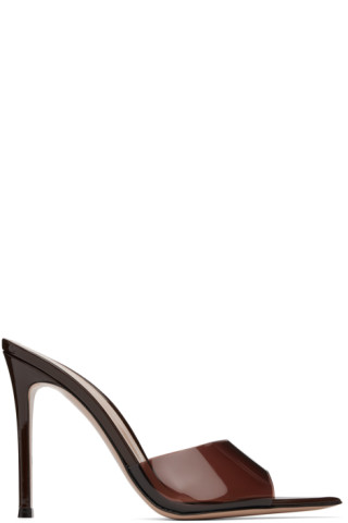 【関税込み】Gianvito Rossi ブラウン Elle ヒールサンダル Brown Elle Heeled Sandals by Gianvito Rossi on Sale