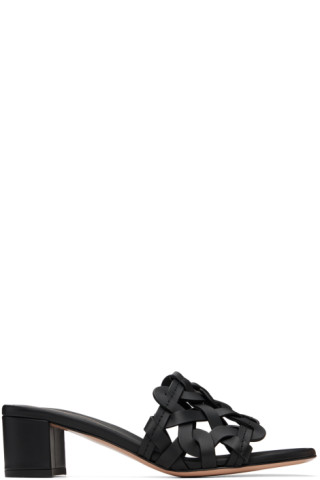 【関税込み】Gianvito Rossi ブラック Amalfi 45 ヒールサンダル Gianvito Rossiのブラック Amalfi 45 ヒールサンダルがセール中