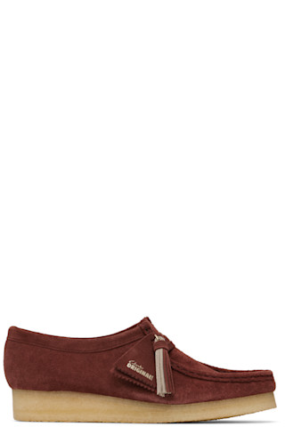 Clarks Originals: バーガンディ ワラビー | SSENSE 日本