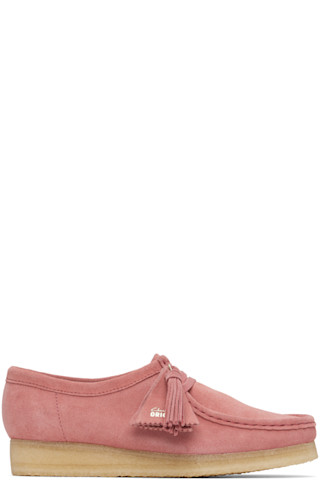 【Clarks ORIGINALS】Vintage Pink Wallabee Clarks Originals: Pink Wallabee Vintage Derbys | SSENSE Canada