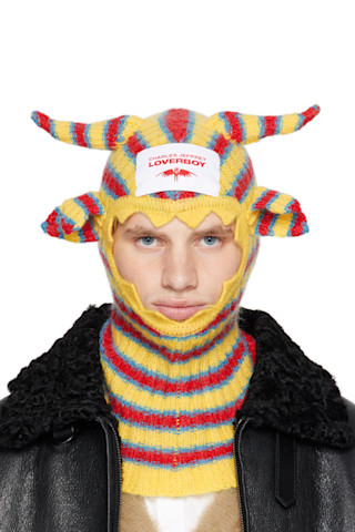Charles Jeffrey LOVERBOY: Yellow & Red Mohair Croco Charles Jeffrey LOVERBOY: Yellow & Red Mohair Croco