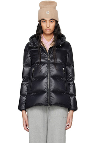 Moncler: ブラック Seritte ショート ダウンジャケット | SSENSE