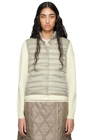 Moncler: グレー Liane ダウンベスト | SSENSE 日本
