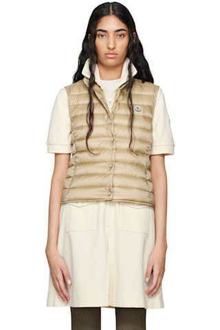 MONCLER LIANE ベージュ ダウンベスト Moncler: ベージュ Liane ダウンベスト | SSENSE 日本