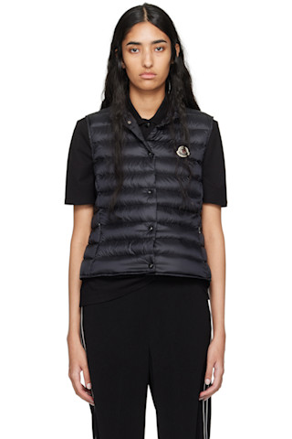 MONCLER \"LIANE リアン\" ブラック サイズO ブラック Lianeベスト : ジレ 向けの レディース | モンクレール