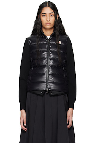 Moncler: ブラック Ghany ダウンベスト | SSENSE 日本