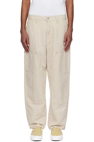 Carhartt Work In Progress: オフホワイト Walter リネン ダブルニー