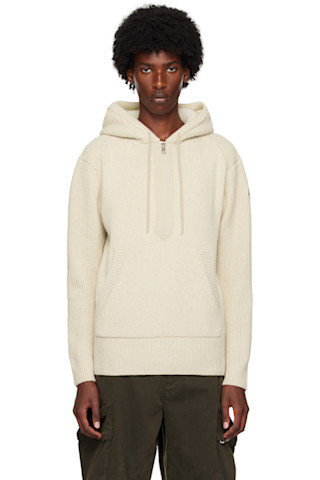 【関税込み】Moncler オフホワイト ウール&カシミヤ フーディ 242111M202091_1.jpg