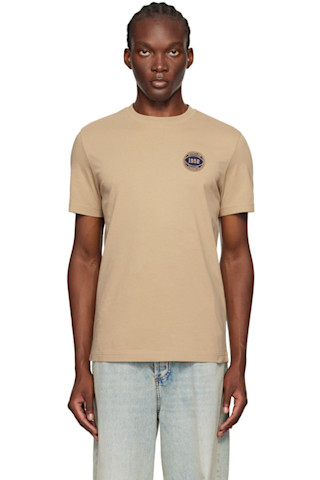 【関税込み】Moncler トープ Football Patch Tシャツ Moncler: トープ Football Patch Tシャツ | SSENSE 日本