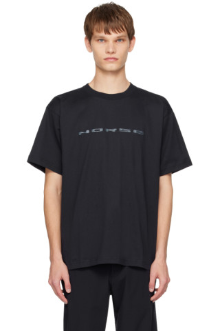 【関税込み】NORSE PROJECTS ブラック Simony ヘビー Tシャツ 242116M213002_1.jpg