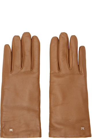 【関税込み】Max Mara タン ナッパレザー グローブ 242118F012001_1.jpg