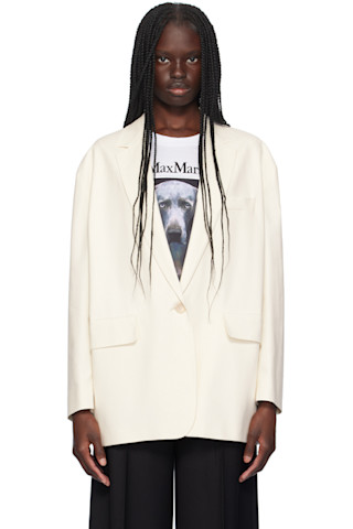 MaxMara テーラードジャケット　オフホワイト MaxMara テーラードジャケット オフホワイト