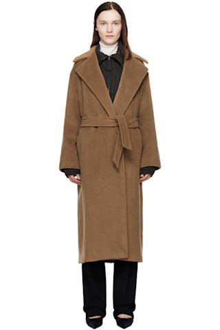 Max Mara FRAGORE コート Brown Fragore Coat by Max Mara on Sale