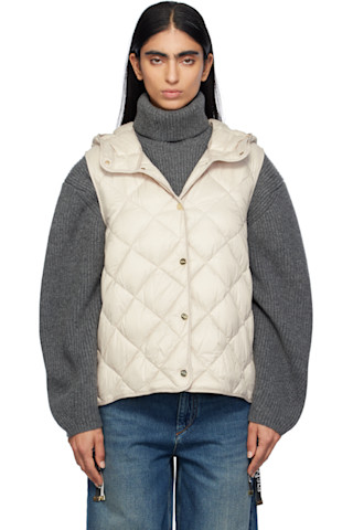 【関税込み】Max Mara オフホワイト Trefa ダウンベスト 242118F061005_1.jpg