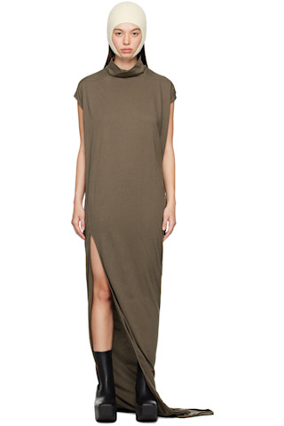 【関税込み】Rick Owens グレー Edfu マキシドレス Rick Owens DRKSHDWのグレー Edfu T マキシワンピースがセール中