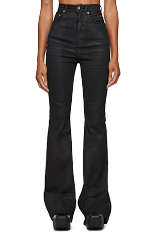 Black Porterville Bolan Bootcut Jeans by Rick Owens DRKSHDW Black Porterville Bolan Bootcut Jeans by Rick Owens DRKSHDW