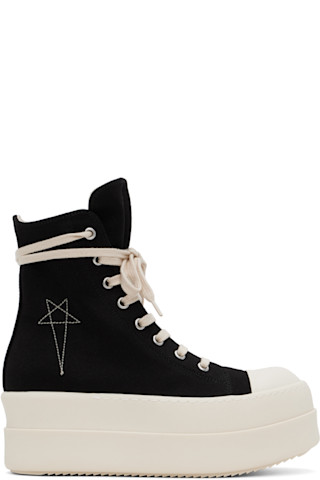 Black Porterville Double Bumper Sneaks Sneakers by Rick Black Porterville Double Bumper Sneaks Sneakers by Rick