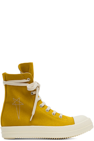 Rick Owens DRKSHDW: Yellow Porterville Sneaks Sneakers | SSENSE
