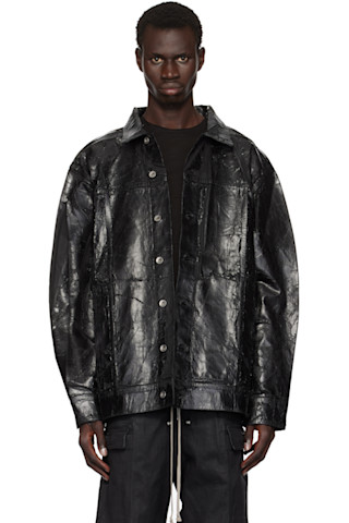 【関税込み】Rick Owens DRKSHDW デニムジャケット Rick Owens DRKSHDWのブラック Porterville Jumbo Worker デニム