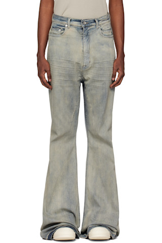 Rick Owens DRKSHDWのブルー Porterville Bolan ブーツカット Rick Owens DRKSHDWのブルー Porterville Bolan ブーツカット