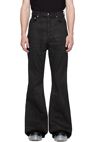 Black Porterville Bolan Bootcut Jeans by Rick Owens DRKSHDW Black Porterville Bolan Bootcut Jeans by Rick Owens DRKSHDW