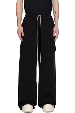 Rick Owens DRKSHDWのブラック Porterville Creatch ドロー Rick Owens DRKSHDWのブラック Porterville Creatch ドロー
