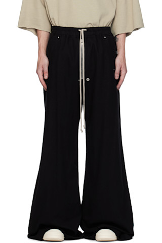 Rick Owens DRKSHDW: Black Porterville Geth Belas Trousers Rick Owens DRKSHDW: Black Porterville Geth Belas Trousers