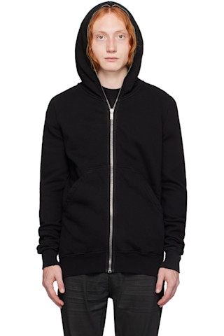 Black Porterville Cotton Gimp Hoodie by Rick Owens DRKSHDW Black Porterville Cotton Gimp Hoodie by Rick Owens DRKSHDW