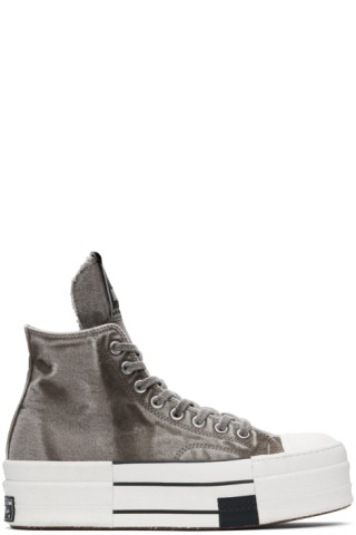 Gray Converse Edition DBL Drkstar Sneakers by Rick Owens Gray Converse Edition DBL Drkstar Sneakers by Rick Owens