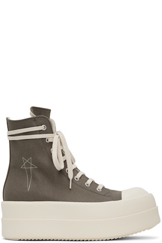 Gray Porterville Double Bumper Sneakers by Rick Owens Gray Porterville Double Bumper Sneakers by Rick Owens
