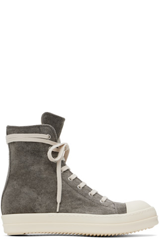 リックオウエンス/グレー Porterville Sneaks デニム スニーカー Rick Owens DRKSHDWのグレー Porterville Sneaks スニーカーが