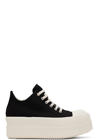 Black Porterville Double Bumper Low Sneaks Sneakers by Rick Black Porterville Double Bumper Low Sneaks Sneakers by Rick