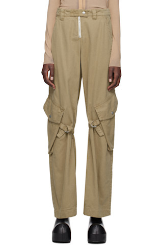 【関税込み】Acne Studios カーキ カーゴポケット トラウザーズ Acne Studios: カーキ カーゴポケット トラウザーズ | SSENSE 日本