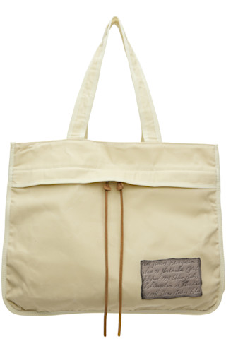 【関税込み】Acne Studios ベージュ プリント トートバッグ 242129M172000_1.jpg
