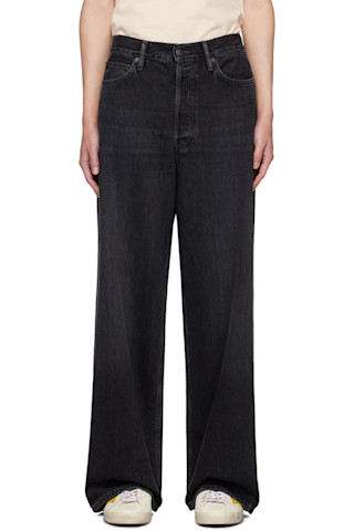 Acne Studios: Black Loose Fit 1981M Jeans | SSENSE Acne Studios: Black Loose Fit 1981M Jeans | SSENSE
