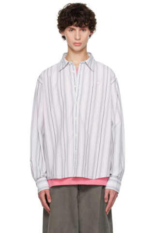 ACNE - みらい　アクネ　ロングシャツ　ストライプ 242129M192003_1.jpg