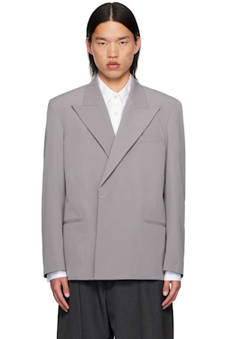 【関税込み】Acne Studios グレー テーラードジャケット 242129M195002_1.jpg