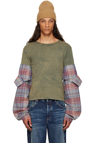 【関税込み】Acne Studios マルチカラー パネル 長袖Tシャツ Acne Studiosのマルチカラー パネル 長袖Tシャツがセール中