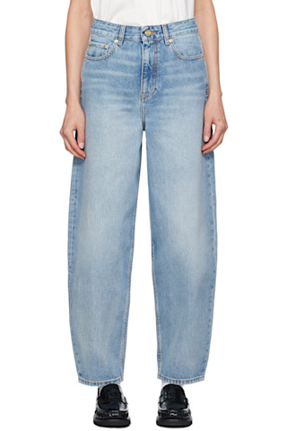 【GANNI】 ブルー Stary オーガニックコットン ジーンズ Light Blue Vintage Light Blue Stary Jeans | GANNI US