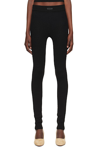 Legging Noir Motif Tricoté - Taille S-M - Neuf Sans étiquette - Basique Décontracté