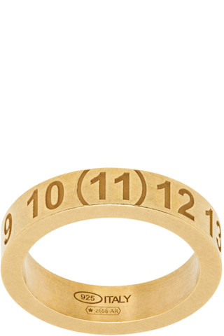 Gold Numerical Ring by Maison Margiela on Sale