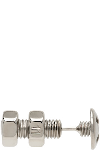 Silver Bolt & Nut Screw Single Earring by Maison Margiela on Silver Bolt & Nut Screw Single Earring by Maison Margiela on