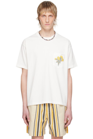 BODE 刺繍付きポケット Tシャツ ホワイト BODE（ボーディ）SPORTSMAN PATCH POCKET TEE（スポーツマン